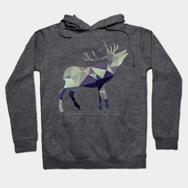 Geometric Stag Hoodie by Hadrien73